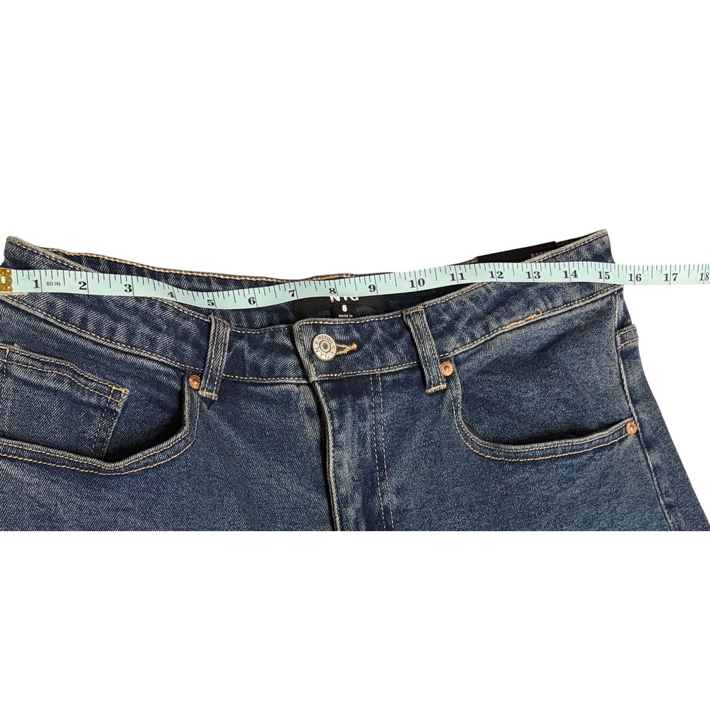 Madden NYC Women Medium Wash Barrel Jeans Size 8 High Rise WMGBA17H1 New Fall - Picture 6 of 7